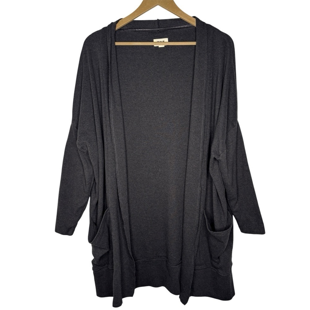 PACT |  Organic Cotton Open Front Cardigan Gray | M/L